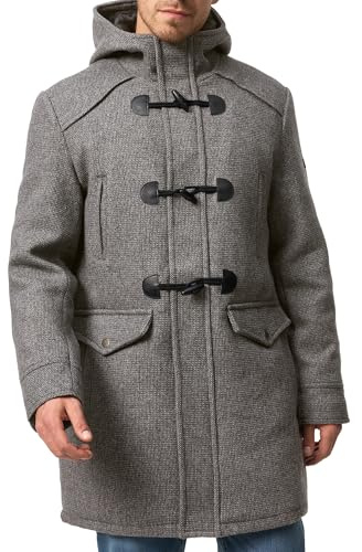 Indicode Uomini Liam Coat | Cappotto duffle Grey Mix L