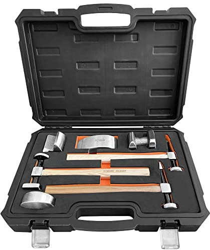 SP TOOLS SP30202 - Coffret de débosselage pour carrosserie - 7pcs - Conçu pour les Professionnels - Outils de frappe - Marteaux - Maillets