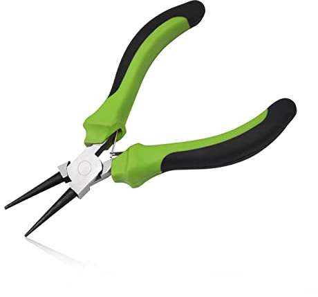 LEONTOOL 12,7 cm Rundzange Drahtschlaufenzange mit Federkonstruktion, runde Spitzen, elektrische Schmuckherstellung, Reparaturwerkzeug, Handarbeit für Schmuckherstellung, Perlen, Schmuck, Reparatur