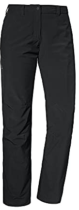 Schöffel Damen Pants Engadin1 Warm L, warme Wanderhose mit 4 Wege-Stretch, robuste Thermohose mit vorgeformtem Knie und verstellbarem Bund, Black, 46