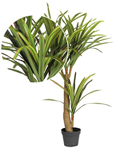 Blooming Artificial - Realistic Faux Yucca in Pot, for Home & Office, Fake Plant, Decorative Green Foliage (130cm)