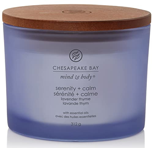 Chesapeake Bay Duftkerze | Serenity + Calm Aromatherapie Kerze, 3-Docht-Tumbler | Brenndauer: bis zu 24 Stunden | Mind & Body Kollektion