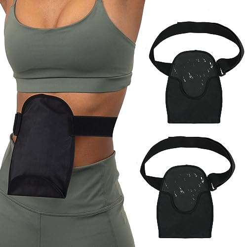 Fundas impermeables para bolsas de ostomía ajustables universales para estoma para ileostomía, suministros de ostomía para mujeres y hombres (dos), Negro -, Dos