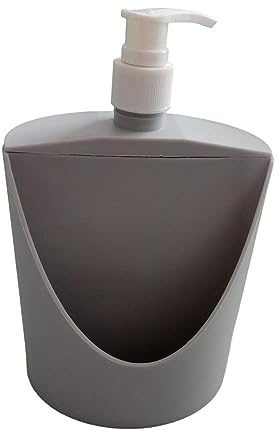 Baoblaze Dispenser Sapone Cucina con Porta Spugne Manuale Gadget 2 in 1 per Bar Casa