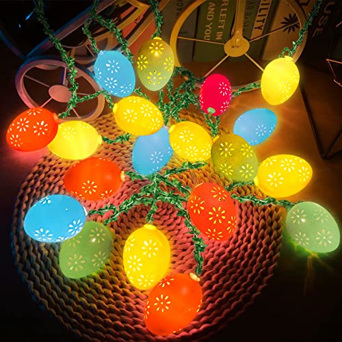 TaimeiMao LED de Pascua, 1.5M Huevo de Pascua con Luz Led, Luces de Cadena de Huevos de Pascua, Luces de Huevos, ​Luces de Hadas de Pascua, Luces de Cadena de Pascua