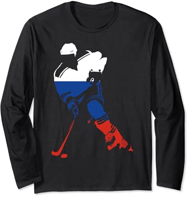 Eishockey Hockey UdSSR Russisch Russland Kyrillisch Langarmshirt