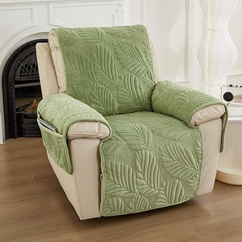WYJHNLBEDC Sesselschoner für Fernsehsessel/Sofa 1 Sitzer, Sofaschutz Hund | Flanell Schutzdecke für Massagesessel/Relaxsessel mit Liegefunktion/TV Sessel/Relaxliege Wohnzimmer, Kratzschutz Katze