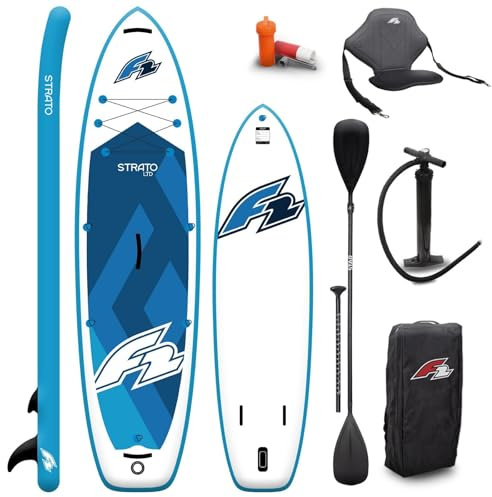 2024 F2 Strato SUP 12,5 Blue - Stand UP Paddle Board + KAJAK Sitz & -PADDEL