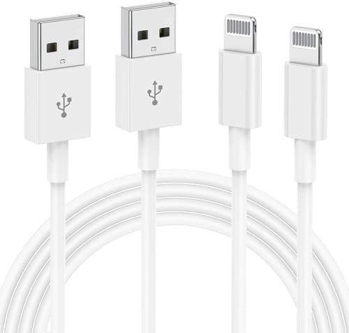 2Pack iPhone Charger Cable 3m Fast Charging, Apple USB to Lightning Lead 3 Meters for iPhone 14/13/12/11/11Pro/Max/X/XS/XR/XS Max/8/7/6/iPad