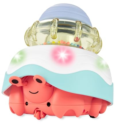 Skip Hop Baby Crab Crawl Toy Stack & Crawl 4-in-1 Sensory Development Infant Tummy Time Toy with Lights Sounds and Music Age 5m+