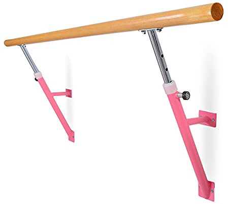 CUTPOIY Ballettstange aus Holz, Wandmontage, Dehnbar, Tanzstange für Klassenzimmer, verstellbare Ballettstange für Kinder, Mädchen, Tanztraining (A-150 cm)