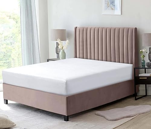 MH Home 100% Brushed Cotton Flannel Fitted Sheets - Warm & Cosy Thermal Fitted Sheets - Elasticated Corners - Single (White)