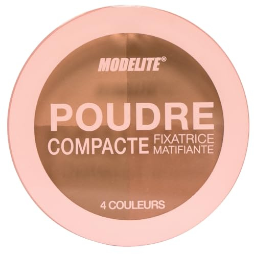 Polvere compatta fissante opacizzante, 4 colori tonalità nude scure
