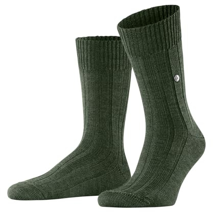 Burlington herr Strumpor Dover M So ull enfärgat 1 par, Grön Asparagus 7045, 40-46