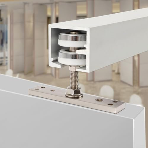 Sistema de puerta corredera de alta resistencia con fácil instalación y construcción para hasta 60 kg (riel de puerta superior)