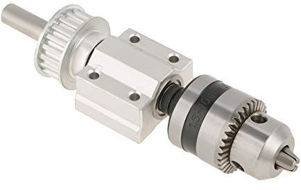 Unpowered Spindle Assembly, B12 Drill Chuck M10 Shaft Sleeve, Lathe Press Motor Chuck Adapters, 7000RPM, 5.8×1.6 Inch, for DIY Table Saw, Bench Drill, Bench Mills