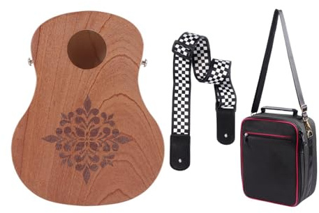 Amagogo Tragbare Cajon -Trommel, Handtrommel, Percussion Instrument Travel Cajon Drum mit Umhängetasche für Partys, Übung