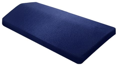 Hemobllo Almohada Lumbar de Algodón Viscoelástico para Embarazadas Cojín Ergonómico para Soporte de Espalda y Cintura Pequeño Color Azul Marino para Casa y Oficina