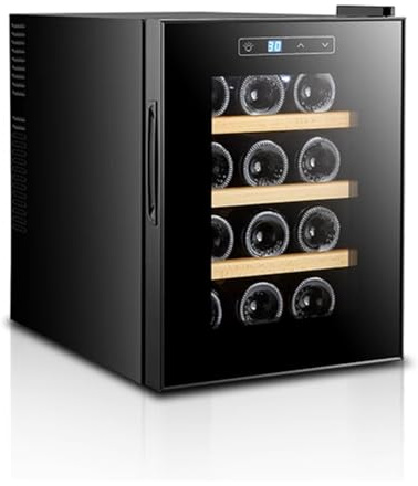 PP-Vic Termostato Per Vino, Cantinetta Per Vino Con Temperatura Controllata Indipendente, Piccolo Frigorifero Indipendente, Adatto Per Casa, Cucina, Ufficio, Bar, Cantina Per Vino Rosso,C 12 02