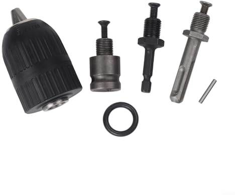5 Pack Heavy Duty Keyless Drill Chuck 2-13mm 1/2 x 20 UNF with for Adapter and Hex Shank Set for Hammer Drills, Compatible with for Tools