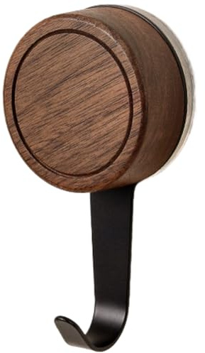 Opatiny Gancho con ventosa de madera de nogal, sin taladro, con alta capacidad de carga, para baño, dormitorio y armario