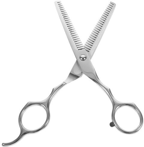 Ciseaux Effileur de Coiffure 17cm en Acier Inoxydable, Argenté Plusieurs styles