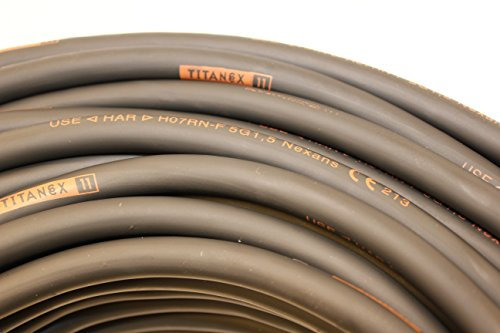 netbote24 TITANEX Kabel H07RN-F 5x1,5 mm² (5G1,5) Baustellenkabel, Industriekabel geeignet für den Außenbereich 5-50m (25m)