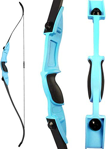 SHARROW 25lbs Bogenschießen Recurvebogen 56 Zoll CS Spielbogen Take Down Bogen Anfängerbogen Einsteigerbogen RH/LH Sportbogen für Jugendliche und Erwachsene (Blau)