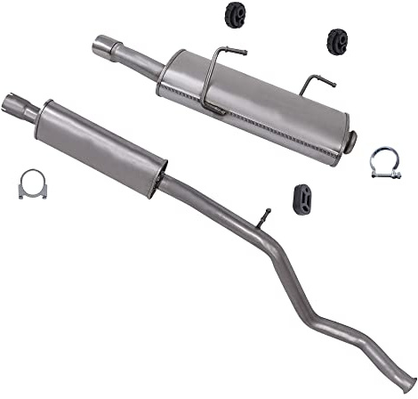 BESTPRICE ATP Auspuff Schalldämpfer Set 1x Mittelschalldämpfer, 1x | Kompatibel mit: PEUGEOT 206 CC