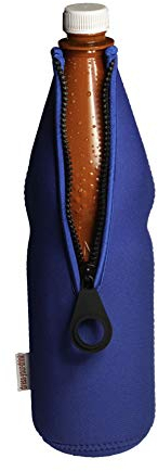 DRESS-YOUR-DRINK Flaschenkühler 0,7-1,0L für Glas- & PET Flaschen, Neopren, Getränkekühler, (blau, 1)