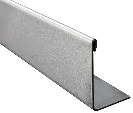 L-Edelstahlschiene Fliesenschiene Edelstahl V2A 2,5m 30mm gebürstet | Als Kantenschutz für sichtbare Außenecken und saubere Fliesenabschlüsse, 30mm Profilmaß, 2,5m, für 30mm Fliesenhöhe