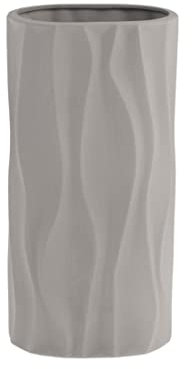 Storefactory - Vase, Blumenvase - Enviken - Keramik - Farbe: Light Grey - 12 x 9 x 24 cm