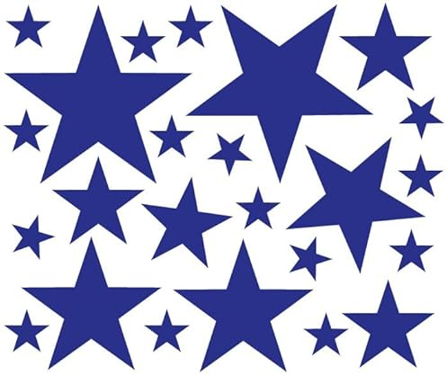 Schilderkröten Sterne Aufkleber/Folienaufkleber/Verschiedene Größen & Farben (Blau)