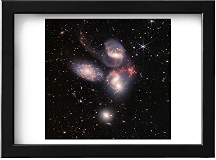NASA James Webb Teleskop - Stephan's Quintett - extra groß - matt - gerahmt