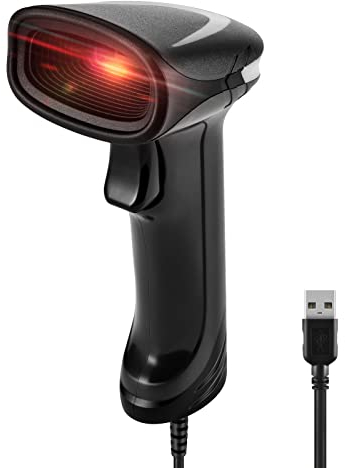 JRHC 1D 2D Kabelgebundener Barcode Scanner, QR-Barcode-Scanner, Handheld-Barcode-Lesegerät QR Data Matrix PDF417