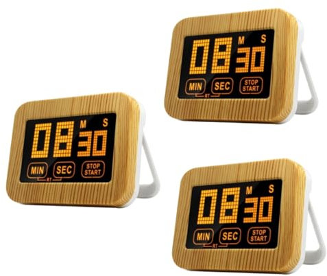 OUNONA 3pcs Magnetic Kitchen Timer Cooking Timer Touch Screen Magnetic Timing Device Home No Battery Needed