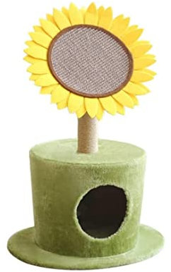 ASHSDI Katzen Kletterbaum Katzenbaum Hoch Sisal-Sonnenblumen-Kratzbaum-Katzen-Klettergestell, Vertikales Klauenbrett, Heimtierbedarf, Kreativität, Plüsch-Sisal-Katzenspielzeug, Interaktiv Katzenmöbel