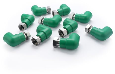 Codo PPR con tuerca loca rosca hembra 3/4 – Ø25 mm | Ideal para uniones desmontables en ángulo | Resistente, estanco y fácil de instalar por termofusión | QUICK PLOMBERIE