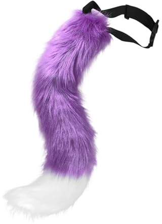 Fuchsschwanz Kunstpelz Tier Fuchs Wolf Katze Kostüm Schwanz 50cm Plüsch Tierschwanz Kunstfell Wolfsschwanz Katzewanz Karneval Halloween Party Dress Up Fasching Mottoparty Verkleidung