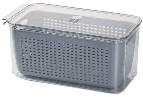 PRETYZOOM 6l Grigio Frigorifero Organizzatore Contenitore Frutta Coperchio Contenitore Lattina Organizzatore Per Frigorifero