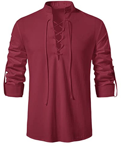 Sobzia Piratenkostüm Herren,Vintage Clothes,Robin Hood Kostüm,Silvester Kleid Damen,Wikinger Schild,Silvester Deko,Kettenhemd,Piratenkostüm Herren,