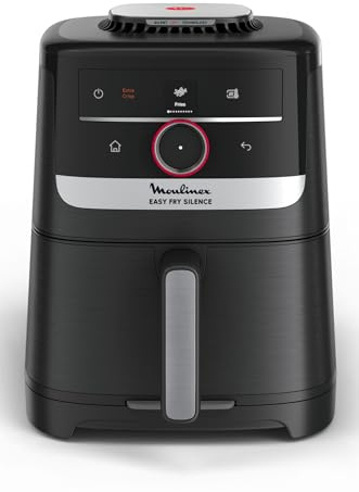 Moulinex - Easy Fry Silence air fryer - 11 programmes - 5 L - Noir | Friteuse sans huile mono tiroir pour 4 personnes - Air fryer silenceux - Technologie brevetée - Accompagnement pas à pas