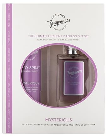Designer Fragrances Rouge Female Gift Set - Includes 100ml Body Spray Deodorant Cans, 50ml Women’s Eau De Parfum Sprays - For Instant Freshness on The Go - Long Lasting Smells