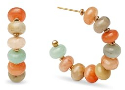 SINGULARU - Orecchini Ambra Stones. Acciaio avec Placcatura in oro 18 kt et Pietra naturale. Gioielli da donna.