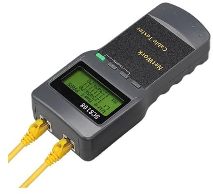 Tester per fibra ottica, Tester Di Rete LCD Portatile E Tester For Cavi Telefonici LAN E Misuratore Con Display