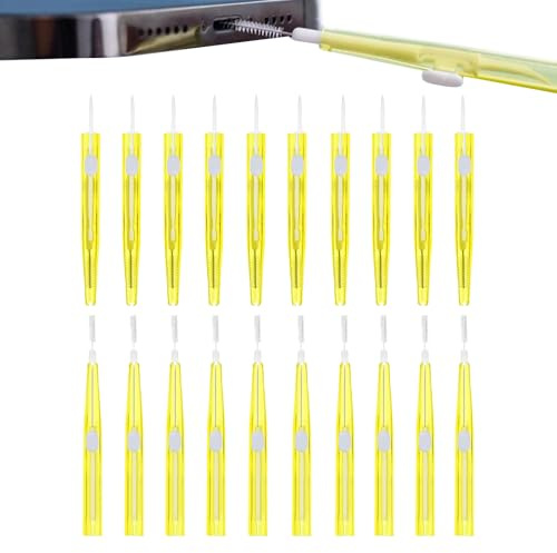 20Pcs Phone Cleaning Kit Phone Charging Port Cleaning Brushes Dust Remover Charger USB C Cleaner Bristles & Hook Double-Sided Anti-Clogging Cleaning Brush for Earbud Speaker Receiver Headphone Jack