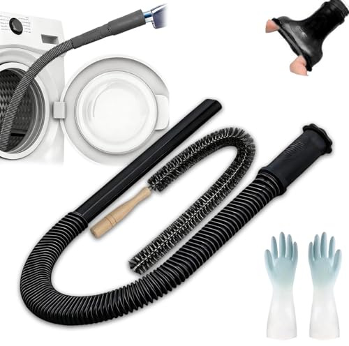 Dryer Vent Cleaner Kit, Dryer Lint Vacuum Attachment with Stretch Universal Connector, 80 cm Dryers Vent Cleaner Hose Compatible, Cleaning Vacuum Parts with All Vacuum Cleaners (Black,1 PCS)
