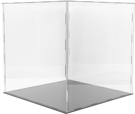 Alipis Scatola in Acrilico Trasparente 26,5x26,5x25,5 Cm per Esposizione e Conservazione Palloni Basket Calcio e Pallavolo, Custodia Antipolvere Multiuso per Collezioni Sportive e