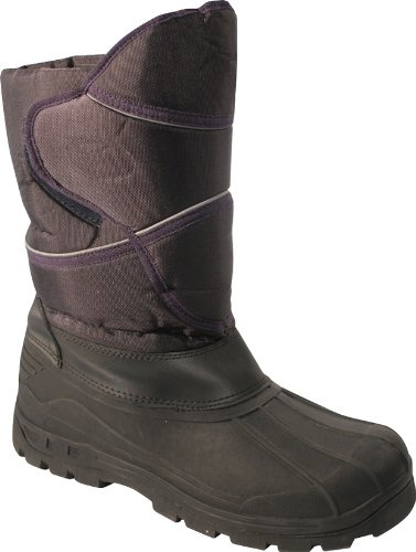MENS SNOW BOOTS WATERPROOF MUCKER THERMAL WELLINGTONS FUR SKI WINTER BOYS BROWN (UK 8 (EURO 42), NAVY)