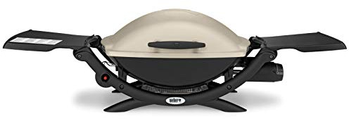 Weber Q2000 Gasgrill 55x39cm mit klappbaren Seitentischen Titanium 53060049